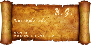 Man Győző névjegykártya